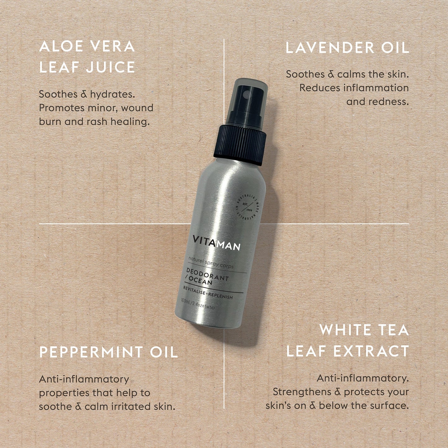 Natural Body Spray - Ocean 3.4 FL OZ